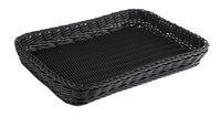 Korb PROFI LINE, 40 x 30 cm, H: 5 cm, Polypropylen, Farbe: schwarz Korb PROFI LINE, 40 x 30 cm, H: 5 cm, Polypropylen, Farbe: schwarz