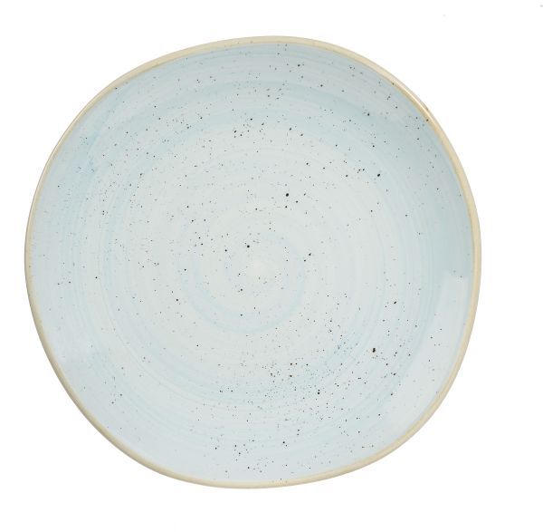 Churchill, Stonecast : Duck Egg Blue - Teller flach rund Organisch, 26,4 cm