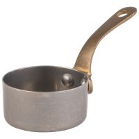 Stielkasserolle / Serviertopf, Edelstahl, D: 5,5 cm, H: 2,5 cm, I: 0,05 ltr., Farbe: Antik-Edelstahl-Look Stielkasserolle / Serviertopf, Edelstahl, D: 5,5 cm, H: 2,5 cm, I: 0,05 ltr., Farbe: Antik-Edelstahl-Look