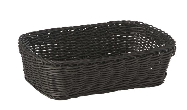Korb, rechteckig 31 x 21 cm, H: 9 cm, PP, Fb. schwarz