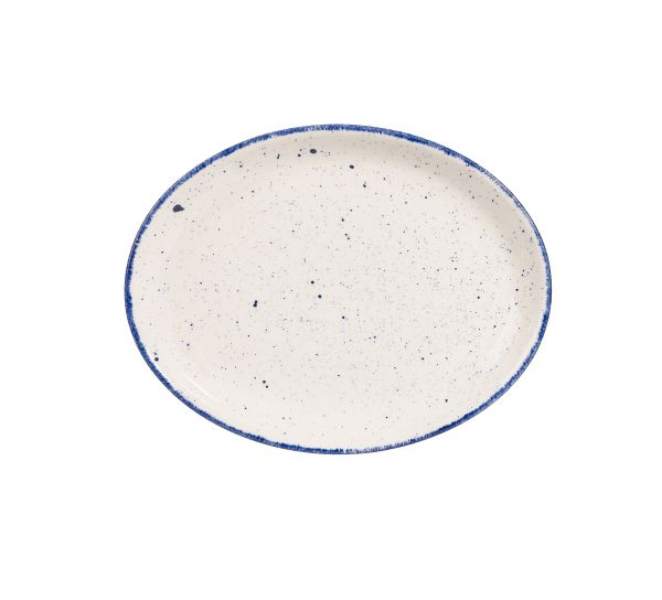 Churchill, Stonecast Hints : Indigo Blue - Teller/ Platte flach oval Coup 25,4 cm