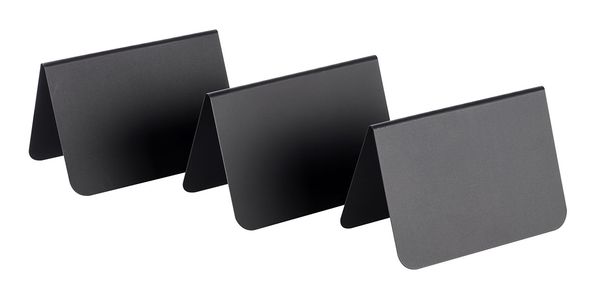 Tischaufsteller 10er Set, 10,5 x 6 cm, H: 6,5 cm, PVC, schwarz