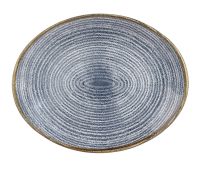 Churchill, Homespun : Slate Blue - Teller/ Platte flach oval Coup 31,7 x 25,5 cm Churchill, Homespun : Slate Blue - Teller/ Platte flach oval Coup 31,7 x 25,5 cm