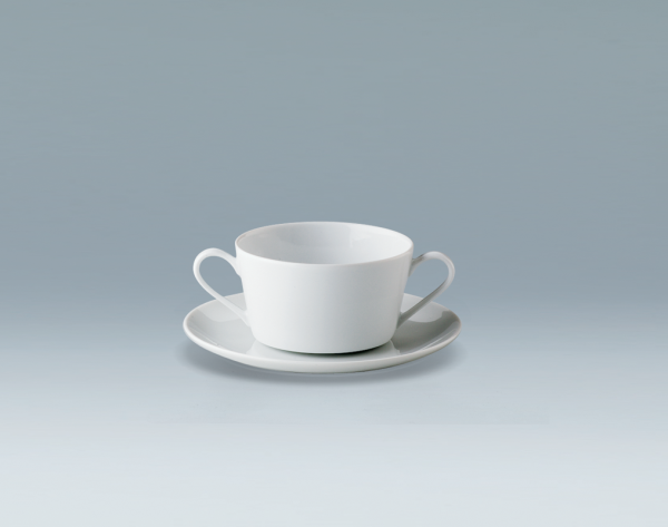 Schönwald, Fine Dining - Suppen-Obere m. 2 Hkl. m. Fuss: 54 mm, weiss, uni, 0,29 ltr.