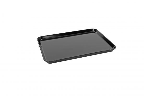 Auslagetabletts aus Melamin, rechteckig, schwarz, 270 x 210 x 17 mm