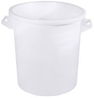 Kunststofftonne, zwei Griffe, stapelbar, HDPE, weiss, I: 75 ltr., D: 44,5 cm, H: 57 cm Kunststofftonne, zwei Griffe, stapelbar, HDPE, weiss, I: 75 ltr., D: 44,5 cm, H: 57 cm