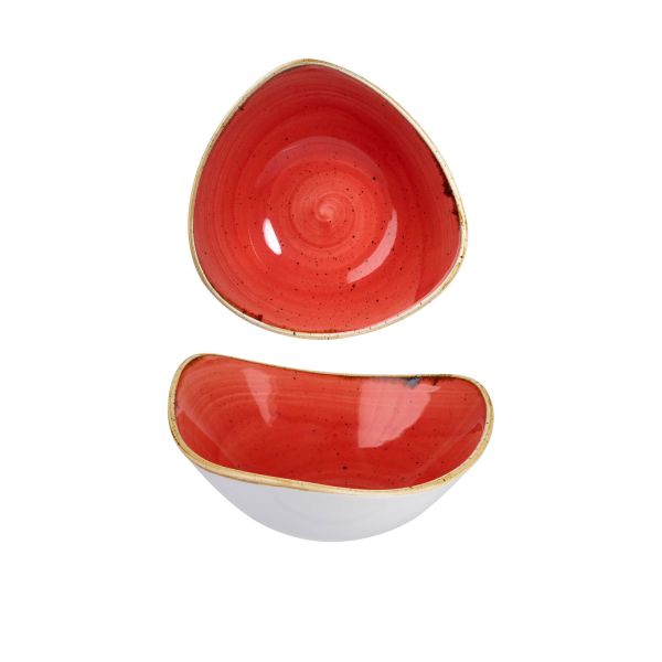Churchill, Stonecast : Berry Red - Schale dreieckig, 23,5 cm/ 0,6 ltr.