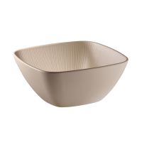Schale NERO, Melamin, I: 3,5 Liter, 25 cm x 25 cm, H: 11 cm, Fb. sand Schale NERO, Melamin, I: 3,5 Liter, 25 cm x 25 cm, H: 11 cm, Fb. sand