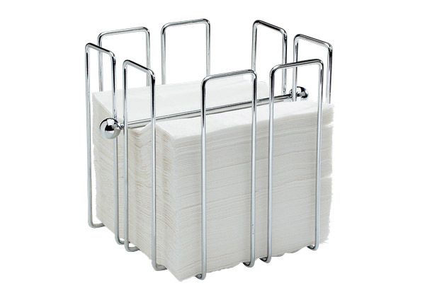Serviettenhalter WIRE, 19 x 19 cm, H: 19 cm, Metall verchromt, inkl. Beschwerer