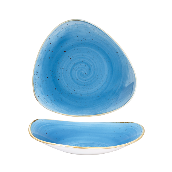 Churchill, Stonecast : Cornflower Blue - Schale dreieckig, 23,5 cm/ 0,6 ltr.