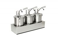 Dosierspender rund D: 180 mm, 3-fach, Inh. 3 x 5 ltr., 605 x 205 x 421 mm Dosierspender rund D: 180 mm, 3-fach, Inh. 3 x 5 ltr., 605 x 205 x 421 mm
