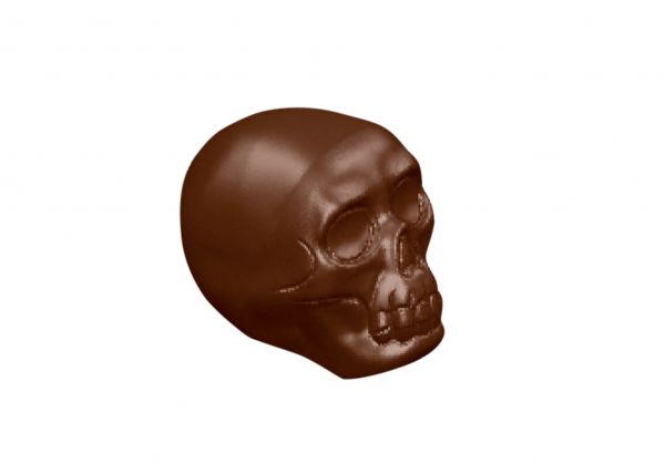 Schokoladen- Form Totenkopf, Doppelform, 275 x 175 mm, 3 x 8 Stück 26 x 38 x 27 mm