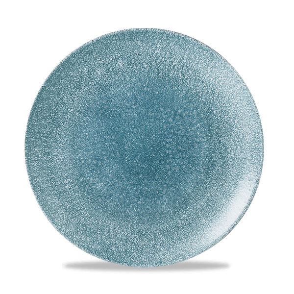 Churchill, Raku : Topaz Blue - Teller flach Coup, 26 cm