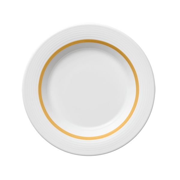 Bauscher Care, Invita Colors : 425344 Pinselband Sonnengelb - Spezialteller tief Fahne, 23 cm/ 0,40 ltr.