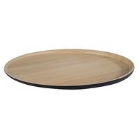 Tablett FRIDA, D: 31,5 cm, H: 1,5 / 2,5 cm, Melamin, innen: Holzoptik Tablett FRIDA, D: 31,5 cm, H: 1,5 / 2,5 cm, Melamin, innen: Holzoptik