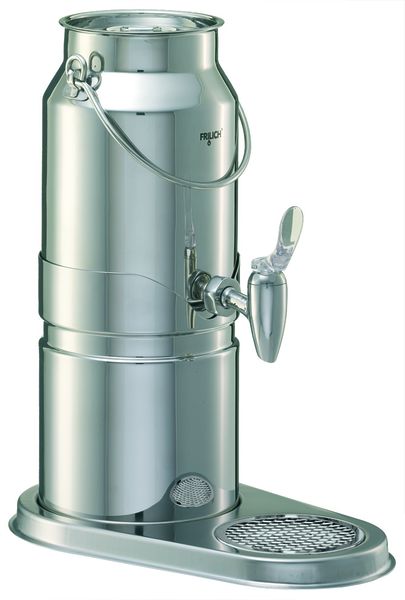 ELEGANCE Milchkanne 3 ltr., Edelstahl, Edelstahlhahn, L: 336 mm, B: 205 mm, H: 400 mm
