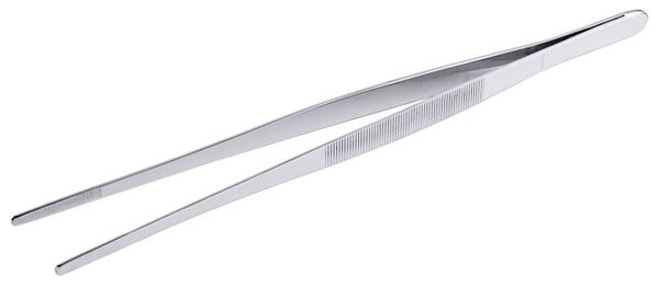 Koch-Pinzette, gerändelter Griff, Edelstahl, L: 30 cm