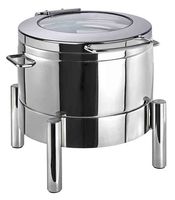 Chafing Dish rund PREMIUM 44 x 48 cm, H: 39 cm, Edelstahl, 1 Gestell, 1 Wasserbecken m. Sandwichboden Chafing Dish rund PREMIUM 44 x 48 cm, H: 39 cm, Edelstahl, 1 Gestell, 1 Wasserbecken m. Sandwichboden