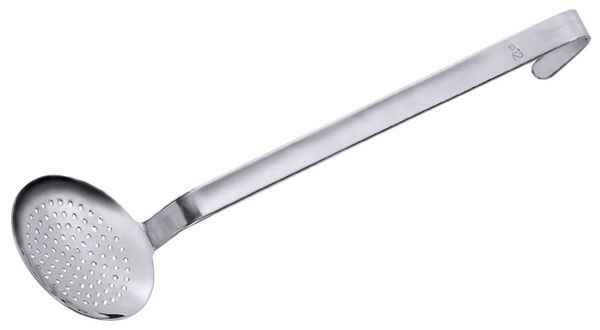 Schaumlöffel fugenlos, Edelstahl, D: 20 cm, Stiellänge: 44 cm