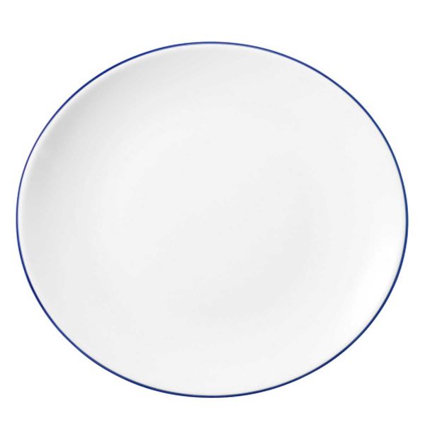 Seltmann Weiden, Modern Life : 10873 Blue Line - Platzteller oval 5235, 34 cm