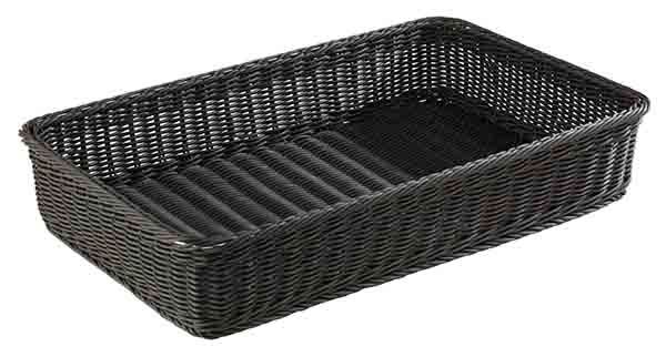 GN 1/1 Korb PROFI LINE, 53 x 32,5 cm, H: 10 cm PP, Fb. Schwarz