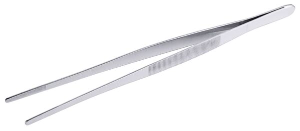 Koch-Pinzette, gerändelter Griff, Edelstahl, L: 20 cm