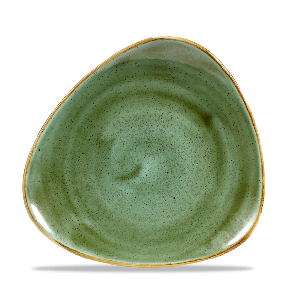 Churchill, Stonecast : Samphire Green - Teller flach dreieckig, 19,2 cm