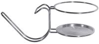 Tischhalterung für Sektkühler, verchromter Stahldraht, Aluminiumplatte, D: 20 cm Tischhalterung für Sektkühler, verchromter Stahldraht, Aluminiumplatte, D: 20 cm
