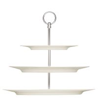 Bauscher, Purity - Etagere 3-fach mit Platten oval Fahne 24/ 33/ 38 cm, bonewhite, uni, 37,8 x 27,7 cm Bauscher, Purity - Etagere 3-fach mit Platten oval Fahne 24/ 33/ 38 cm, bonewhite, uni, 37,8 x 27,7 cm