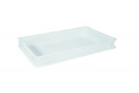 Pizzaballenbox rechteckig, ohne Deckel, PE weiss, 600 x 400 x 77 mm, Inhalt: 14 ltr. Pizzaballenbox rechteckig, ohne Deckel, PE weiss, 600 x 400 x 77 mm, Inhalt: 14 ltr.