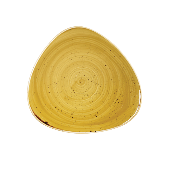 Churchill, Stonecast : Mustard Seed Yellow - Teller flach dreieckig, 31,1 cm