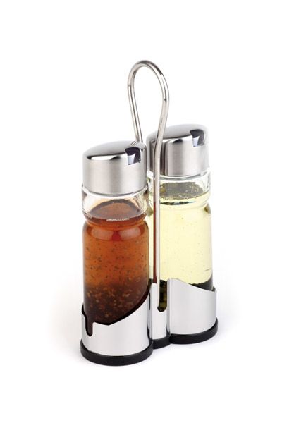 Menage ECONOMIC, 2-teilig, 11,5 x 5,5 cm, H: 22 cm, Glas, Edelstahl, ABS, PP