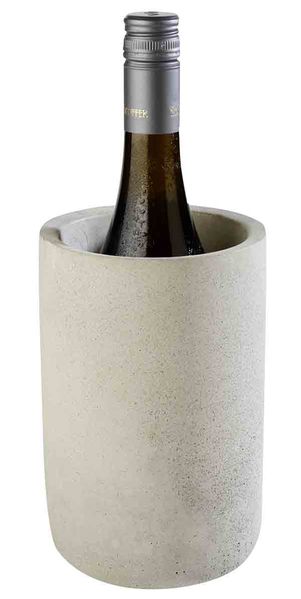 Flaschenkühler ELEMENT D: 12 / 10 cm, H: 19 cm, Beton, für 0,7 - 1,5 ltr. Flaschen