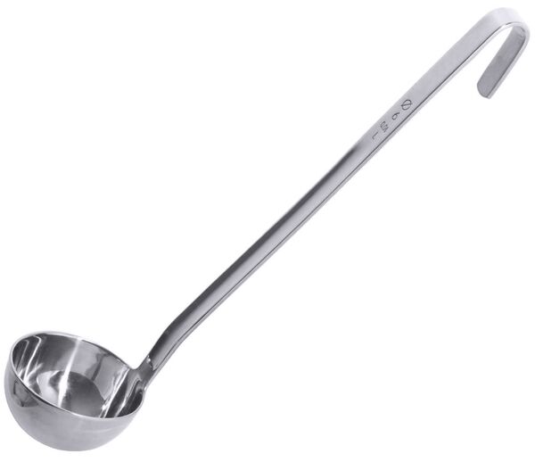 Schöpfkelle, tiefe Form, fugenlos, Edelstahl, I: 0,03 ltr., D: 5 cm, Stiellänge: 30 cm