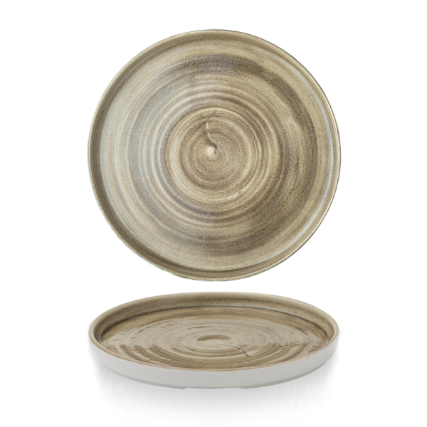 Churchill, Stonecast Patina : Antique Taupe - Teller flach m. erhöhten Rand, 26 x 2 cm