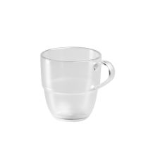 Stapeltasse TEATIME, transparent mattiert, Tritan, Griff: 2,5 cm, D: 8,5 cm, H: 9 cm, I: 250 ml Stapeltasse TEATIME, transparent mattiert, Tritan, Griff: 2,5 cm, D: 8,5 cm, H: 9 cm, I: 250 ml