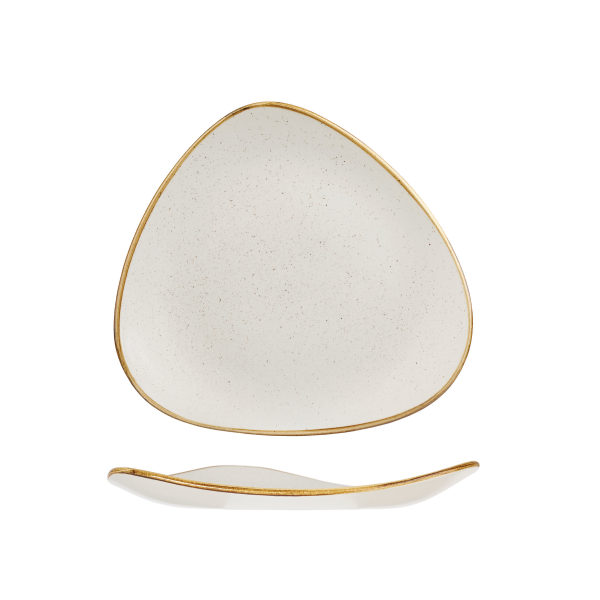 Churchill, Stonecast : Barley White - Teller flach dreieckig, 20,3 cm