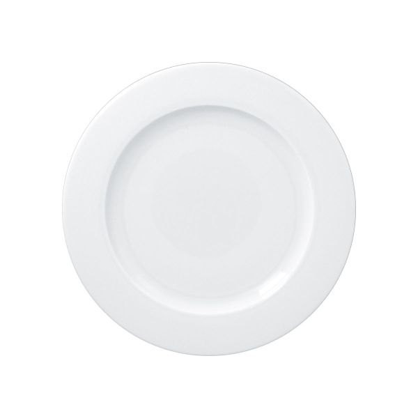 Teller flach Fahne, uni, weiss, 25,1 x 2,2 cm