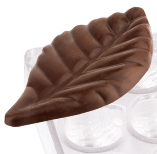 Pralinenform Blatt, 14 Formen, PC, 57 x 34 x 5 mm