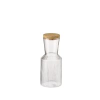 Glaskaraffe LINES, Glas, Korkdeckel, D: 9 cm, H: 19,5 cm, I: 0,5 Liter Glaskaraffe LINES, Glas, Korkdeckel, D: 9 cm, H: 19,5 cm, I: 0,5 Liter