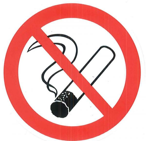 Nichtraucherschild, Folie selbstklebend, D: 8 cm