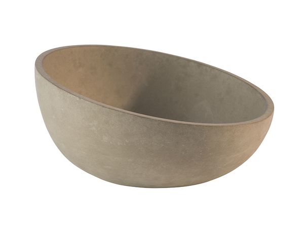 Schale ELEMENT D: 22 cm, H: 6 / 10,5 cm, Beton, 1,1 ltr.