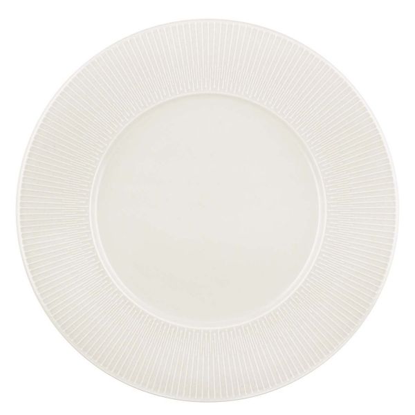 Schönwald, Vibes - Teller flach rund Fahne Relief, bonewhite, 31 cm