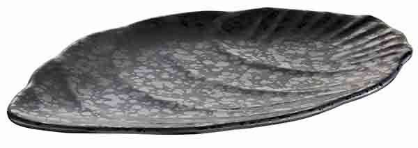 Tablett GLAMOUR 30,5 x 19 cm, H: 1,5 cm, oval, Melamin, matt-schwarz