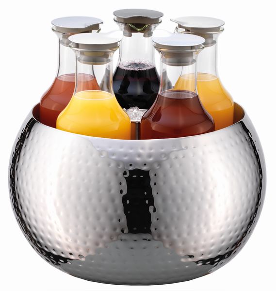 CARAFINE Getränke-Set Quintet Hammered 5 x 1,2 ltr., Kunststoffkaraffen, L: 350 mm, B: 350 mm, H: 330 mm