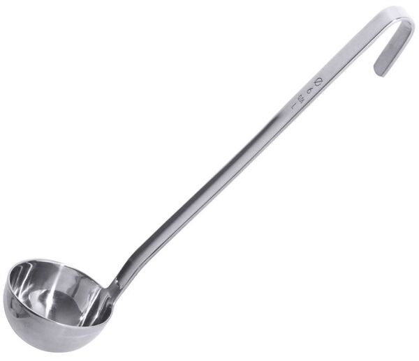 Schöpfkelle, tiefe Form, fugenlos, Edelstahl, I: 0,08 ltr., D: 7 cm, Stiellänge: 32 cm