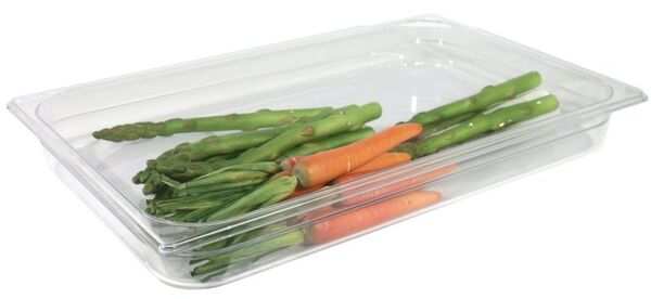 GN-Behälter 2/1, Polycarbonat, 53 x 65 cm, Tiefe: 200 mm, I: 40 ltr.