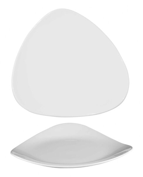 Churchill, Vellum : White Matt Glaze - Teller flach dreieckig, 24,5 cm