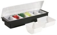 Zutatenbehälter, 6 Fächer, Polycarbonat, I: 6 x 0,5 ltr., 50 x 15,5 x 9 cm Zutatenbehälter, 6 Fächer, Polycarbonat, I: 6 x 0,5 ltr., 50 x 15,5 x 9 cm