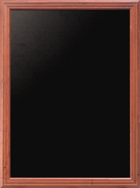 Wandkreidetafel, PVC Kunststoff, Buchenholz, mahagonifarben, 80 x 60 cm